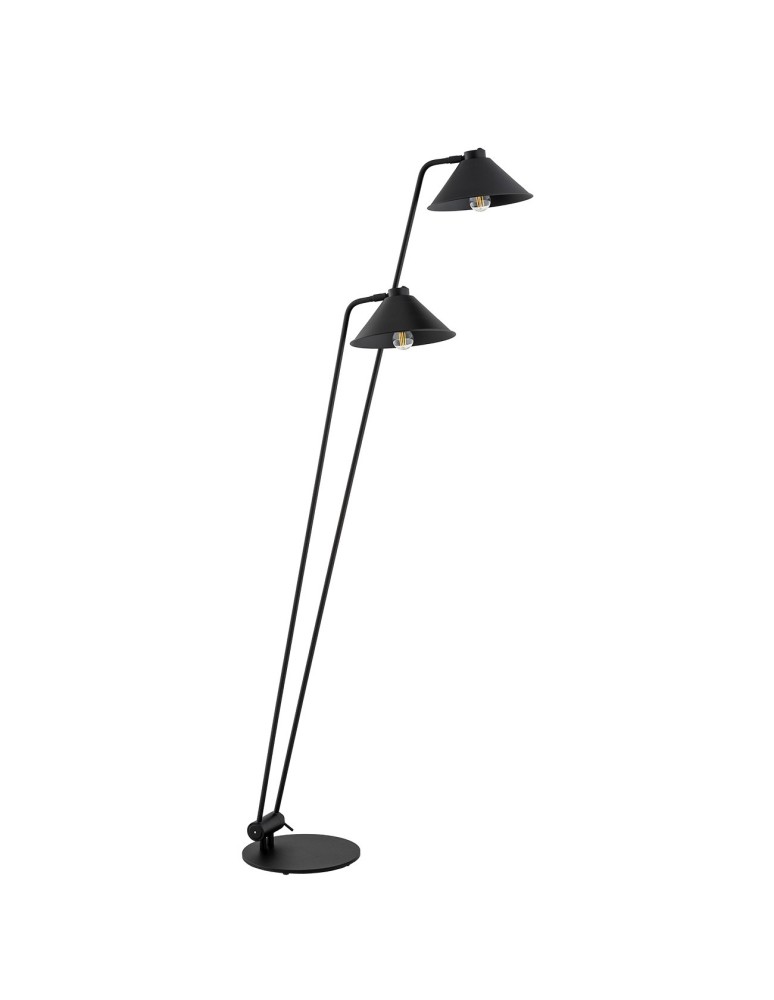 Floor lamps for reading - Argon GABIAN 2 fl. floor lamp 2x15W (max) black structure 7075 - product kolory-swiatla.pl 2