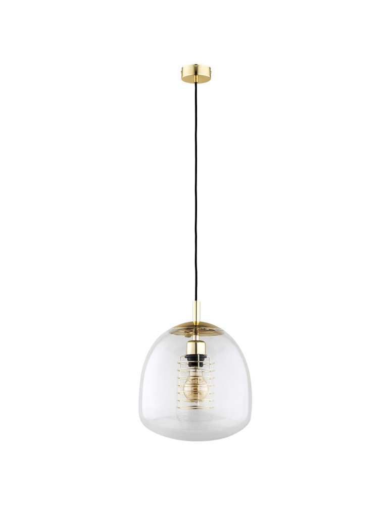 Single pendant lamps - Argon GLEN 1 fl. pendant lamp 1x15W (max) transparent brass elements 4739 - product kolory-swiatla.pl 2