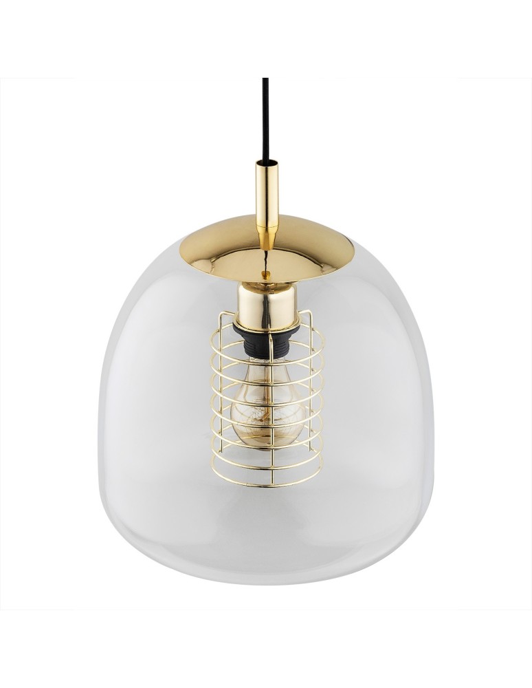 Single pendant lamps - Argon GLEN 1 fl. pendant lamp 1x15W (max) transparent brass elements 4739 - product kolory-swiatla.pl 3