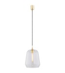 Single pendant lamps - Argon IRUN pendant lamp 1 pł. 1x15W (max) transparent brass elements 4266 - product 1