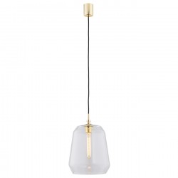 Argon IRUN lampa wisząca 1 pł. 1x15W (max) przeroczysty elementy mosiądzowane 4266