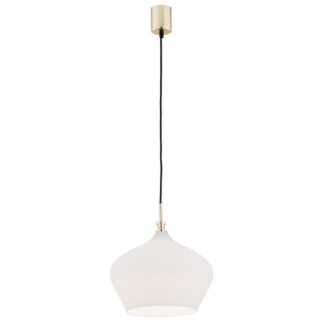 Argon IRUN lampa wisząca 1 pł. 1x15W (max) opal elementy mosiądzowane 4272