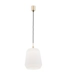Single pendant lamps - Argon IRUN pendant lamp 1 pł. 1x15W (max) opal brass elements 4273 - product 1