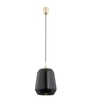 Single pendant lamps - Argon IRUN pendant lamp 1 pł. 1x15W (max) gloss black brass elements 4277 - product 1