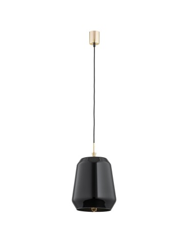 Argon IRUN pendant lamp 1 pł. 1x15W (max) gloss black brass elements 4277