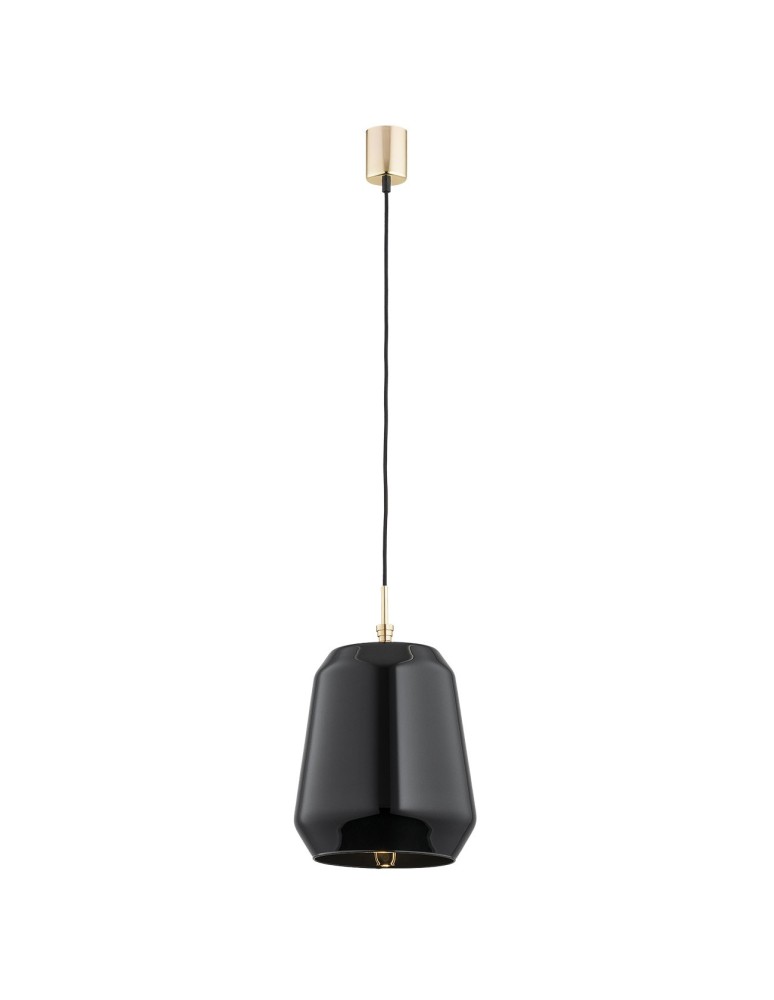 Single pendant lamps - Argon IRUN pendant lamp 1 pł. 1x15W (max) gloss black brass elements 4277 - product kolory-swiatla.pl 1