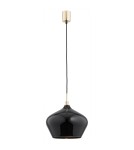 Single pendant lamps - Argon IRUN pendant lamp 1 pł. 1x15W (max) gloss black brass elements 4278 - product 1