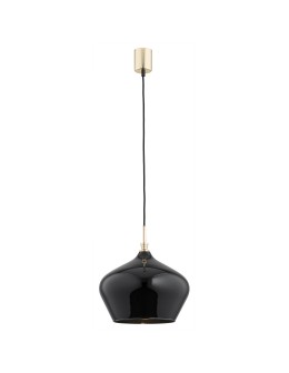 Argon IRUN pendant lamp 1 pł. 1x15W (max) gloss black brass elements 4278
