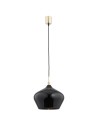 Argon IRUN pendant lamp 1 pł. 1x15W (max) gloss black brass elements 4278