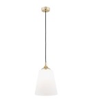 Single pendant lamps - Argon JACKSON pendant lamp 1 pł. 1x15W (max) opal mat brass elements 4698 - product 1
