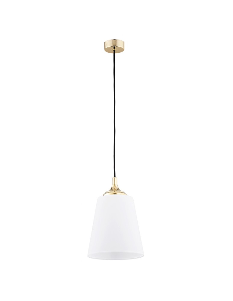 Single pendant lamps - Argon JACKSON pendant lamp 1 pł. 1x15W (max) opal mat brass elements 4698 - product kolory-swiatla.pl 2
