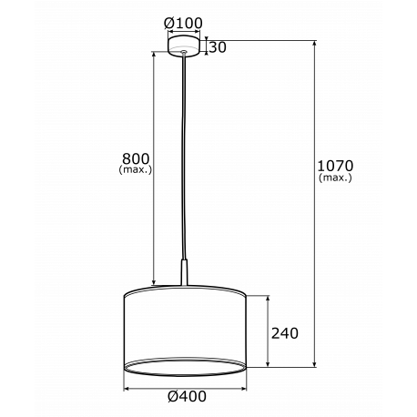 Argon KARIN lampa wisząca 1 pł. 1x15W (max) złoty czarny struktura 4291