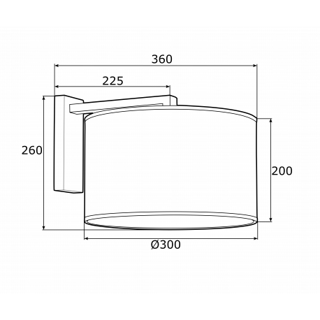 Argon KARIN kinkiet 1 pł. 1x15W (max) czarny ze złotym środkiem czarny struktura 4340