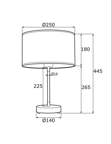 Argon KASER lampa stołowa 1 pł. 1x15W (max) biało szary ze złotym dekorem mosiądz 4298 - produkt 2
