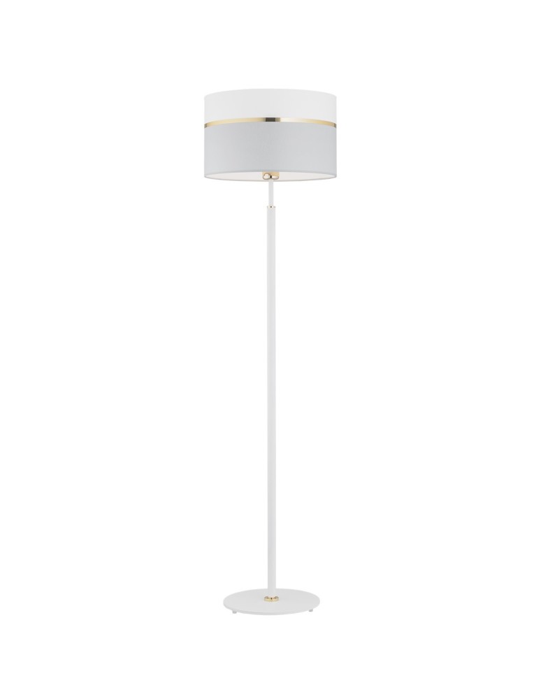 Floor lamps - Argon KASER standing lamp 1 pł. 1x15W (max) white grey with gold decor white structure 4287 - product kolory-swiatla.pl 1