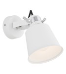 Loft wall lamps - industrial - Argon KONGO wall lamp 1 pł. 1x15W (max) white structure chrome elements 3174 - product 1