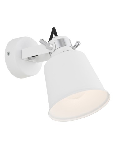 Argon KONGO kinkiet 1 pł. 1x15W (max) biały struktura elementy chromowane 3174