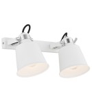 Loft wall lamps - industrial - Argon KONGO wall lamp 2 pł. 2x15W (max) white structure chrome elements 672 - product 1