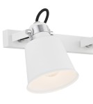Loft wall lamps - industrial - Argon KONGO wall lamp 2 pł. 2x15W (max) white structure chrome elements 672 - product 2