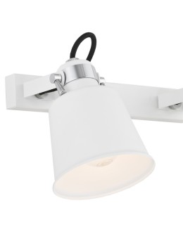 Argon KONGO kinkiet 2 pł. 2x15W (max) biały struktura elementy chromowane 672 - produkt 2