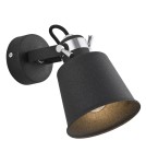 Loft wall lamps - industrial - Argon KONGO wall lamp 1 pł. 1x15W (max) black structure chrome elements 3175 - product 1