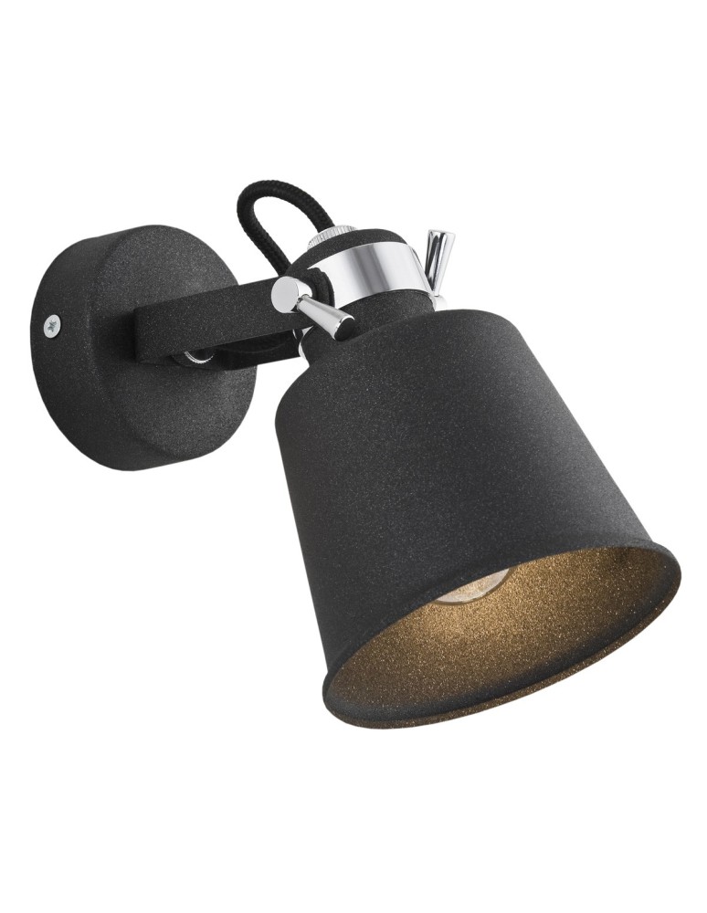 Loft wall lamps - industrial - Argon KONGO wall lamp 1 pł. 1x15W (max) black structure chrome elements 3175 - product kolory-swiatla.pl 1