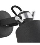 Loft wall lamps - industrial - Argon KONGO wall lamp 1 pł. 1x15W (max) black structure chrome elements 3175 - product 3