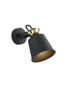 Argon KONGO wall lamp 1 pł. 1x15W (max) black structure brass elements 4161