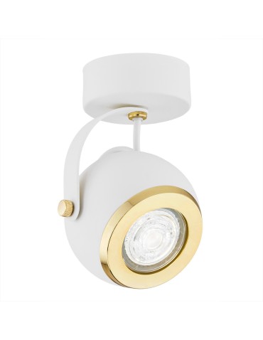Argon KOS PLUS plafond 1 fl. 1x5W (max) white structure brass elements 4901