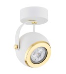 Adjustable ceiling lamps - spots - Argon KOS PLUS plafond 1 fl. 1x5W (max) white structure brass elements 4901 - product 2