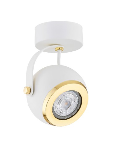 Argon KOS PLUS plafon 1 pł. 1x5W (max) biały struktura elementy mosiądzowane 4901 - produkt 2