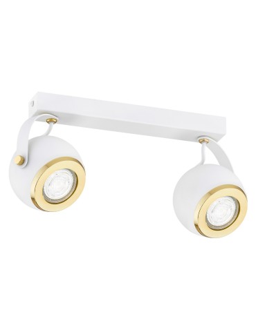 Argon KOS PLUS plafond 2 fl. 2x5W (max) white structure brass elements 7038