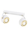 Argon KOS PLUS plafond 2 fl. 2x5W (max) white structure brass elements 7038