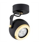 Adjustable ceiling lamps - spots - Argon KOS PLUS plafond 1 fl. 1x5W (max) black structure brass elements 4902 - product 2