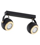 Adjustable ceiling lamps - spots - Argon KOS PLUS plafond 2 fl. 2x5W (max) black structure brass elements 7039 - product 2
