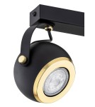 Adjustable ceiling lamps - spots - Argon KOS PLUS plafond 2 fl. 2x5W (max) black structure brass elements 7039 - product 3