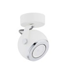 Kinkiety - Argon KOS kinkiet 1 pł. 1x5W (max) biały struktura elementy chromowane 3519 - produkt 1