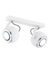 Argon KOS plafond 2 fl. 2x5W (max) white structure chrome elements 749