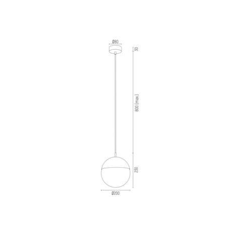 Argon LIVIA lampa wisząca 1 pł. większa 1x15W (max) opal mat IP44 mosiądz 4029
