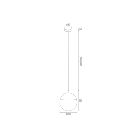 Argon LIVIA lampa wisząca 1 pł. większa 1x15W (max) opal mat IP44 chrom 4030