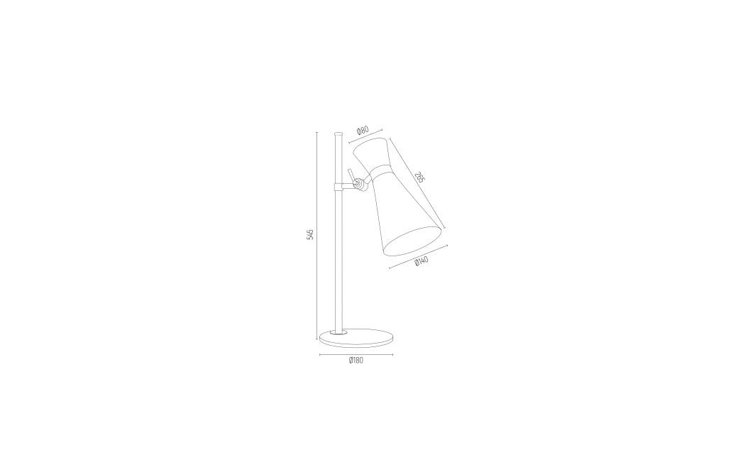 Argon LUKKA lampa biurkowa 1 pł. 1x15W (max) biały struktura elementy chromowane 3890