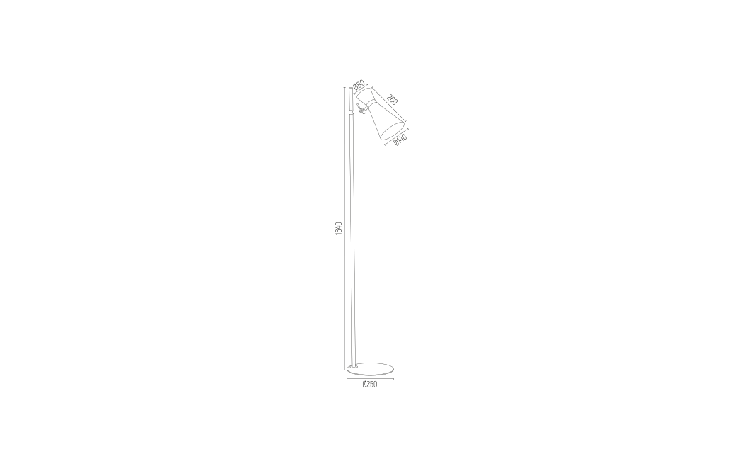 Argon LUKKA lampa podłogowa 1 pł. 1x15W (max) biały struktura elementy chromowane 3891