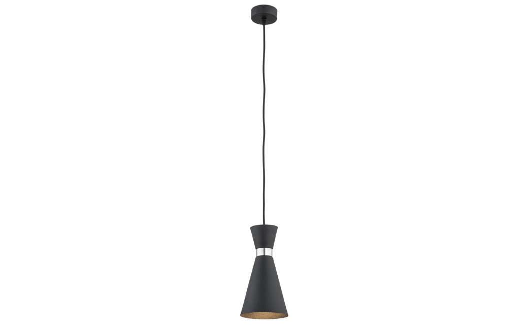 Argon LUKKA lampa wisząca 1 pł. 1x15W (max) czarny struktura elementy chromowane 3896