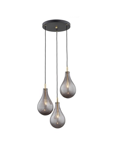 Argon OAKLAND lampa wisząca 3 pł. 3x6W (max) dymny czarny struktura 6105