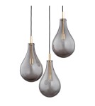 Lampy wiszące - Argon OAKLAND lampa wisząca 3 pł. 3x6W (max) dymny czarny struktura 6105 - produkt 3