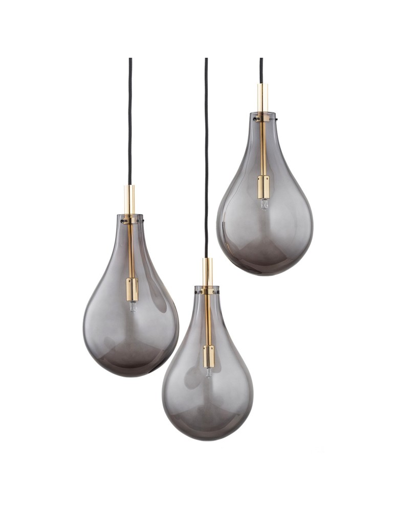 Lampy wiszące - Argon OAKLAND lampa wisząca 3 pł. 3x6W (max) dymny czarny struktura 6105 - produkt kolory-swiatla.pl 3