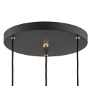 Lampy wiszące - Argon OAKLAND lampa wisząca 3 pł. 3x6W (max) dymny czarny struktura 6105 - produkt 4