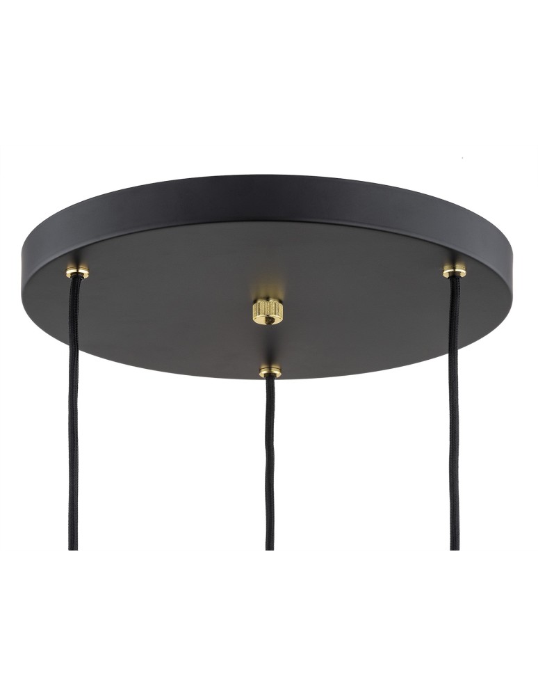 Lampy wiszące - Argon OAKLAND lampa wisząca 3 pł. 3x6W (max) dymny czarny struktura 6105 - produkt kolory-swiatla.pl 4