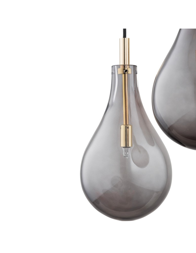 Lampy wiszące - Argon OAKLAND lampa wisząca 3 pł. 3x6W (max) dymny czarny struktura 6105 - produkt kolory-swiatla.pl 5