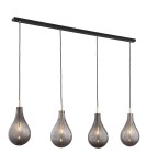 Pendant lamps - Argon OAKLAND 4 fl. pendant lamp 4x6W LED (max) smoke black structure 1740 - product 1